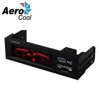 AeroCool COOLTOUCH-R風扇控制器 (with USB3.0埠及讀卡機) 黑色