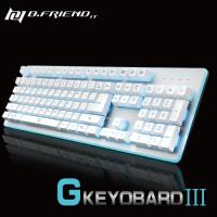 GKEYBOARD III 七色LED發光遊戲鍵盤 白色 GK3
