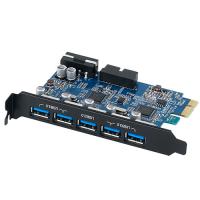 ORICO PCI-E USB3.0 5埠擴充卡 PVU3-5O2I