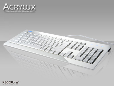 ENERMAX KB009U ACRYLUX 鍵盤 白