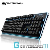 GKEYBOARD III 七色LED發光遊戲鍵盤 黑色 GK3 (停產)