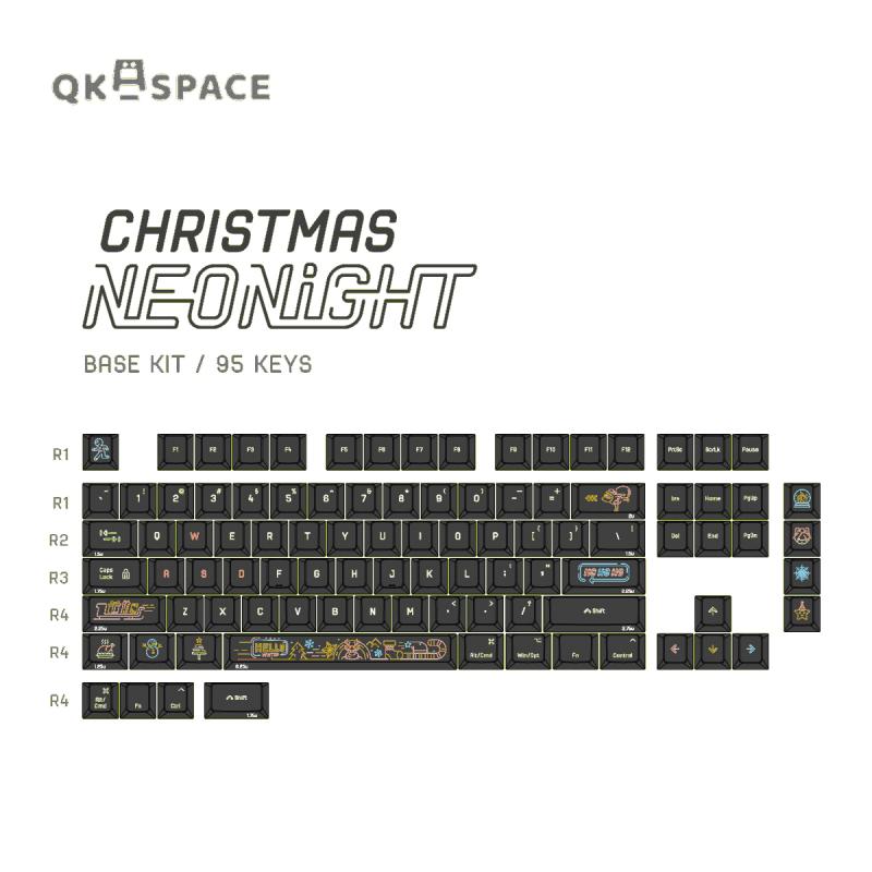 QKAT CHRISTMAS NEONIGHT 幻黑透明鍵帽