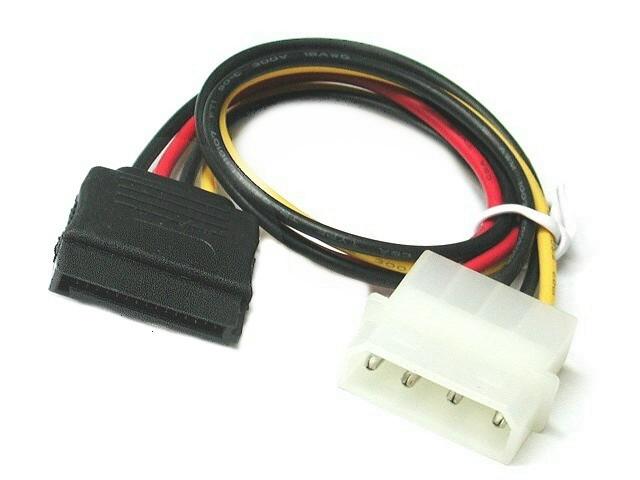 PW-24 SERIAL ATA轉電源線 大4PIN轉SATA(12CM)