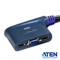 2Port 帶線式 USB KVM + 音效