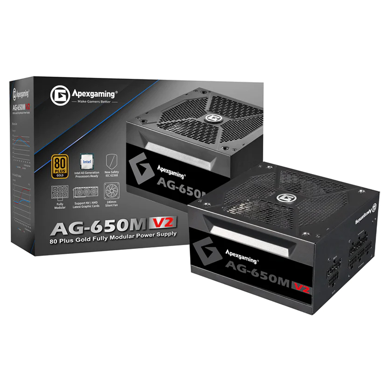 Apexgaming AG 650 V2 電源供應器 80PLUS金牌