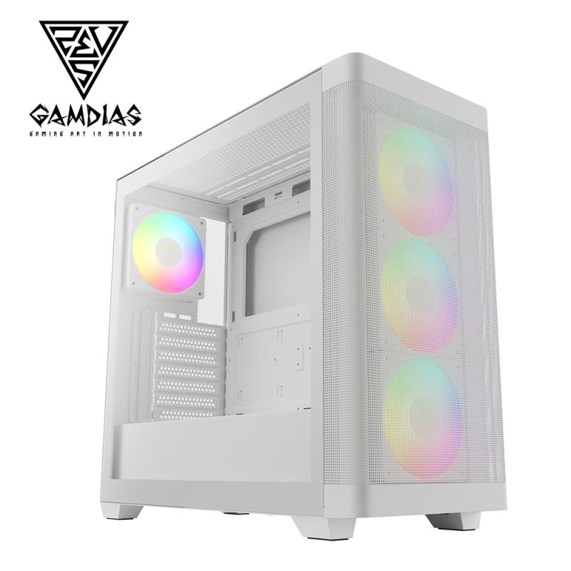 GAMDIAS ATHENA 雅典娜 M3 WH中塔式機殼 支援雙360mm散熱器 白色