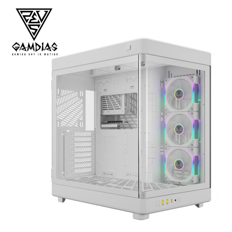 GAMDIAS NESO 涅索伊 P1 PRO WW 全塔式機殼 支援橫躺/直立 白色