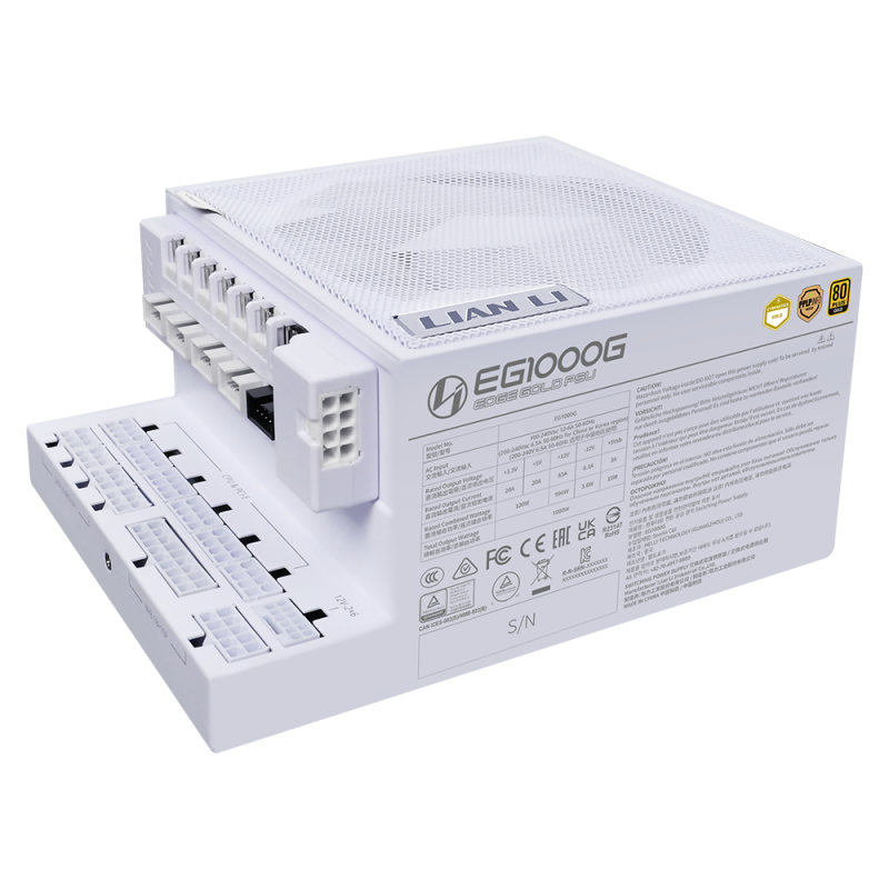Lian Li EDGE 1000W 白色 金牌 ATX3.1 PCIe5.1