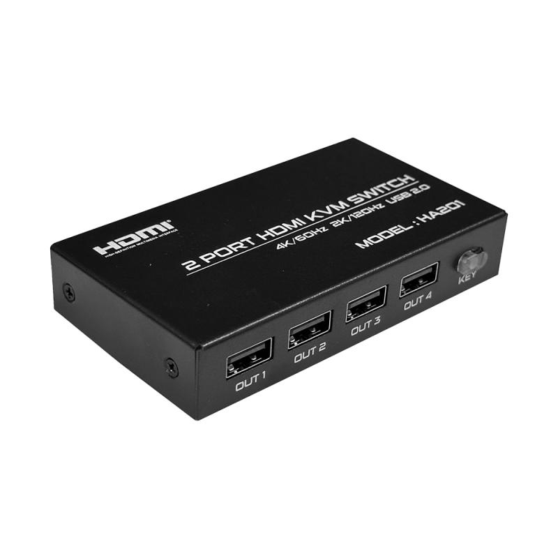 KVM切換器 USB/HDMI (4K) 1對2